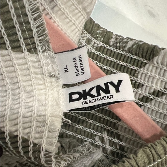 DKNY SET!! Elegant Olive Green Women's One Piece Swimsuit + Coverup Pants - Picture 3 of 9